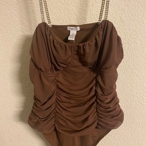 Brown bodysuit